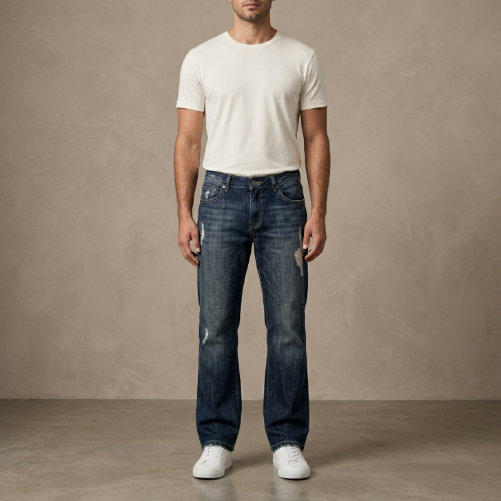Monarchy Jeans Distressed Bootcut Denim