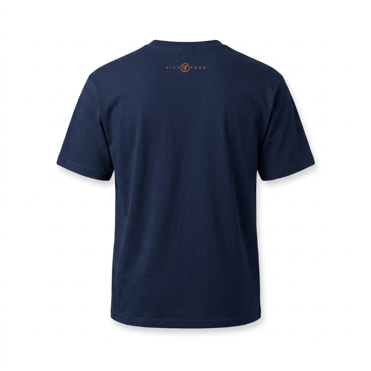 Five Four Riot Music Headphone Graphic T-Shirt Navy Blue