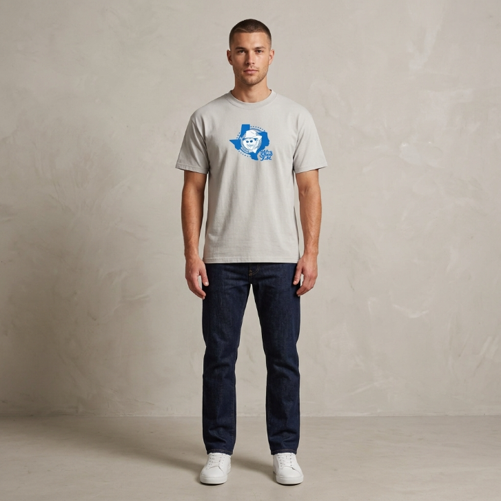 Five Four "Who Shot J.R." Texas Graphic T-Shirt Grey