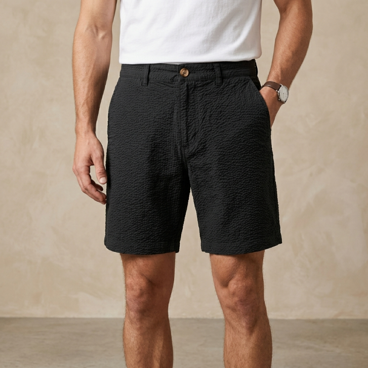 Five Four Charcoal Denim-Look Shorts