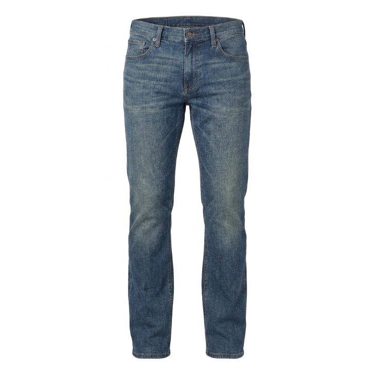 Paper Denim & Cloth Faded Medium Wash Straight Leg Jeans