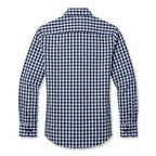 Five Four Navy & White Gingham Check Long Sleeve Shirt - Navy / White / Size Large
