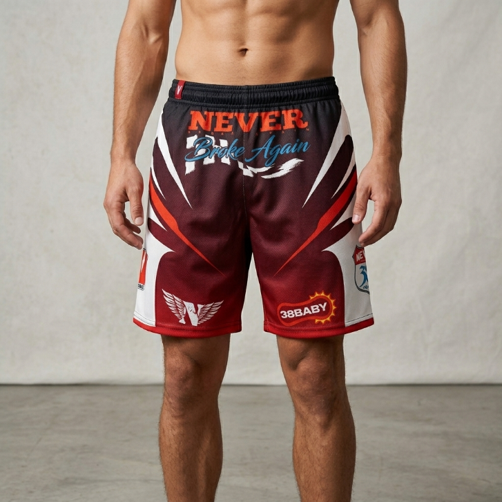 Never Broke Again Racing Graphic Mesh Shorts