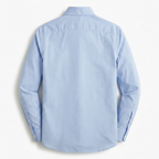 Five Four Micro Check Pattern Long Sleeve Woven Button Down Shirt - Light Blue / Size Large