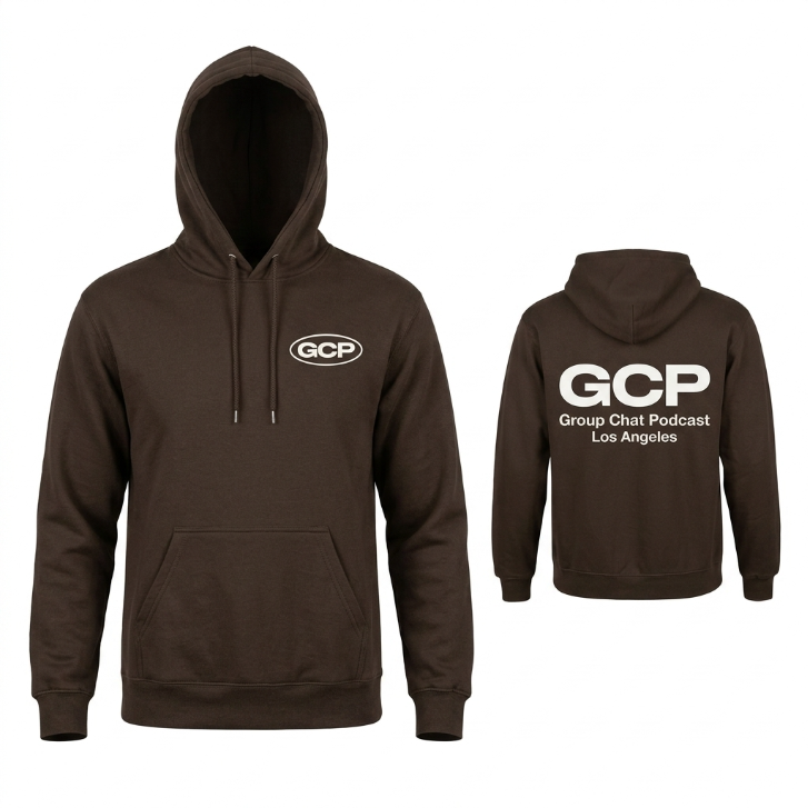 CP Group Chat Podcast Los Angeles Pullover Hoodie - Dark Brown