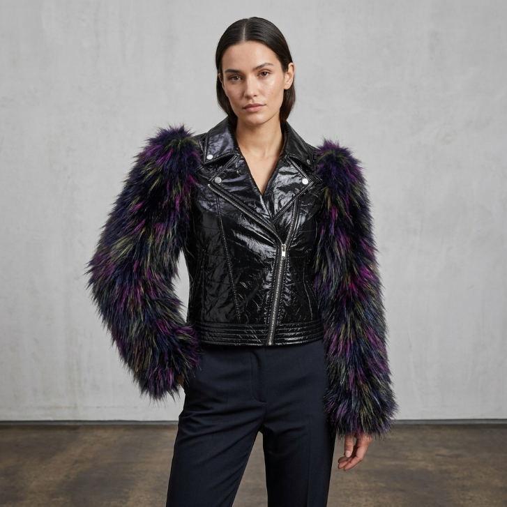 Mazzi Bella Black Biker Jacket