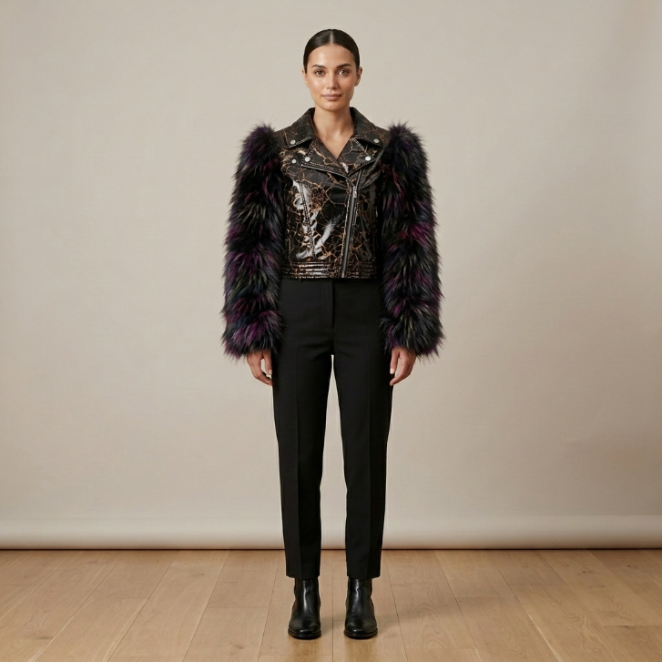 Mazzi Bella Black Biker Jacket