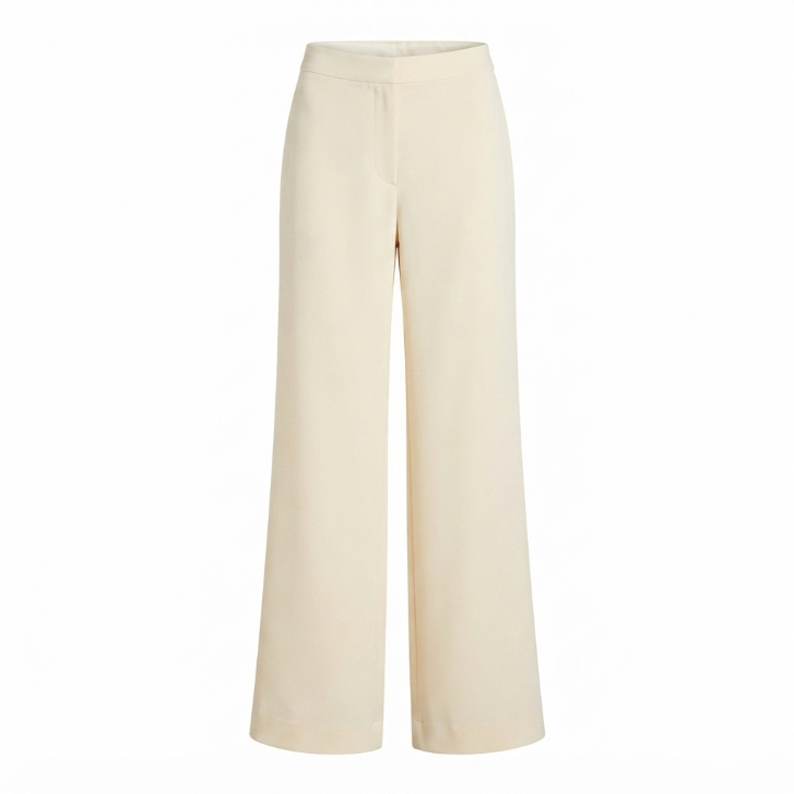 Lafayette 148 New York Cream Silk Blend Wide Leg Pants Size 4