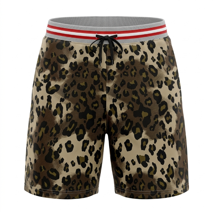 Five Four x Nick Wooster Leopard Print Sweat Shorts