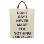 Five Four x Mark McNairy Canvas Slogan Tote Bag Natural