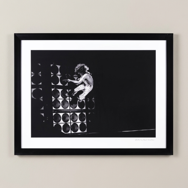 Eddie Van Halen Wall Jump — Neal Preston — Framed Print (RC16304)