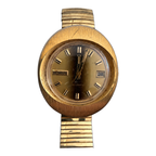 Vintage Benrus Automatic Gold-Tone Date Watch - No Battery Required