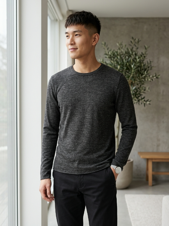 COS Charcoal Grey Long Sleeve Top