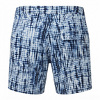 8 By YOOX Blue & White Tie-Dye Drawstring Swim Shorts Size M