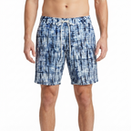 8 By YOOX Blue & White Tie-Dye Drawstring Swim Shorts Size M