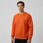 Pre-Shrunk Crewneck Sweatshirt in Orange