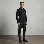 Five Four Black Long Sleeve Button-Up Shirt