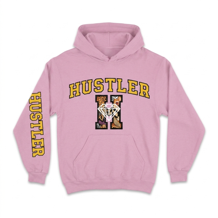 Hustler Diamond & Cover Filled Letter H Hoodie