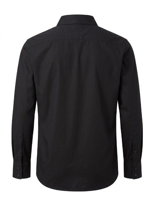 Five Four Black Long Sleeve Button-Up Shirt