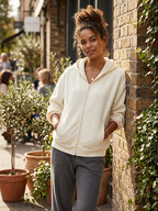 White Full-Zip Hoodie