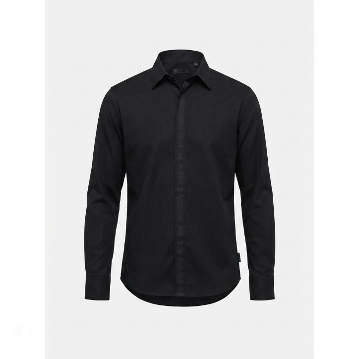 Five Four Black Long Sleeve Button-Up Shirt