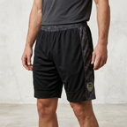 Athletic Shorts in Black with Camo Panels