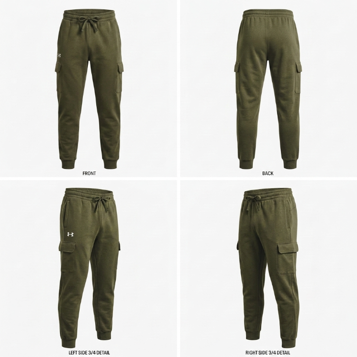 Under Armour UA Rival Fleece Cargo Jogger - Olive Green - Men's