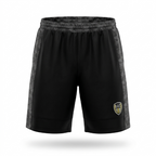 Athletic Shorts in Black with Camo Panels