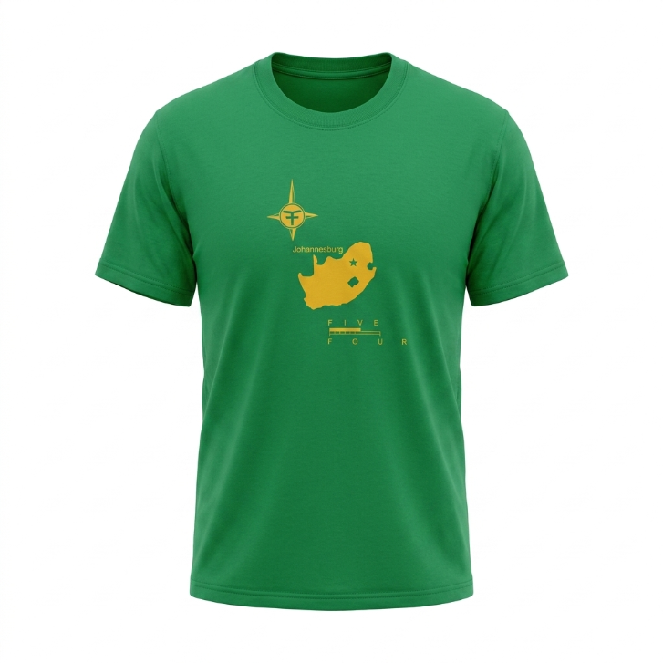 Five Four "Johannesburg" Map Logo Graphic T-Shirt Green