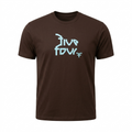 Five Four Abstract Logo Graphic T-Shirt Brown