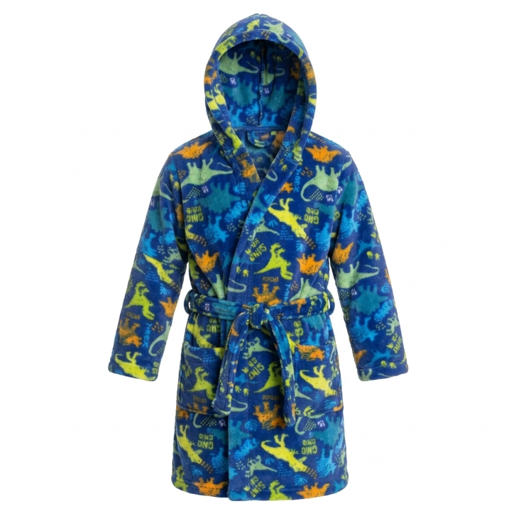 Mad Dog Fleece Kids Robes - Dinosaurs (Boys)