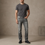 Five Four Marco Faded Grey Slim Fit Denim Jeans