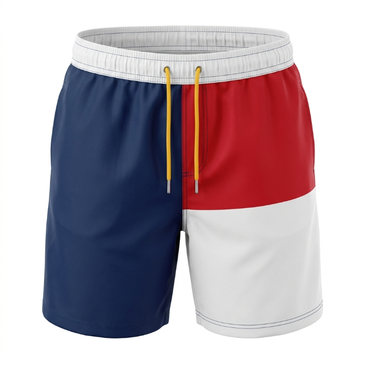 Five Four Colorblock Swim Trunks - Red/White/Navy