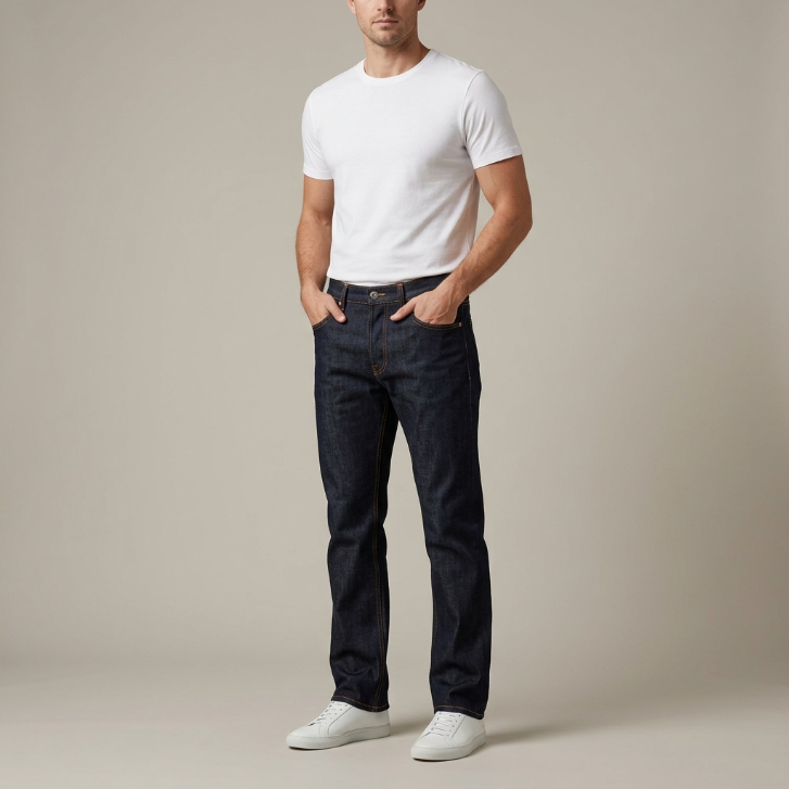 Uniqlo UJ Dark Indigo Skinny Fit Tapered Jeans