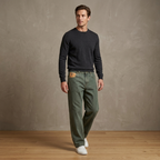 Five Four Jeans Olive Wide Straight Leg Denim