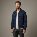 Five Four Navy Blue Full Zip Work Jacket