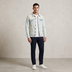 Five Four x 12AMRUN Light Wash Denim Trucker Jacket