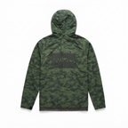 Grand AC Camo Print Half-Zip Hooded Windbreaker Jacket