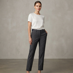 Vince Charcoal Grey Seamed Straight Leg Trousers Size 0