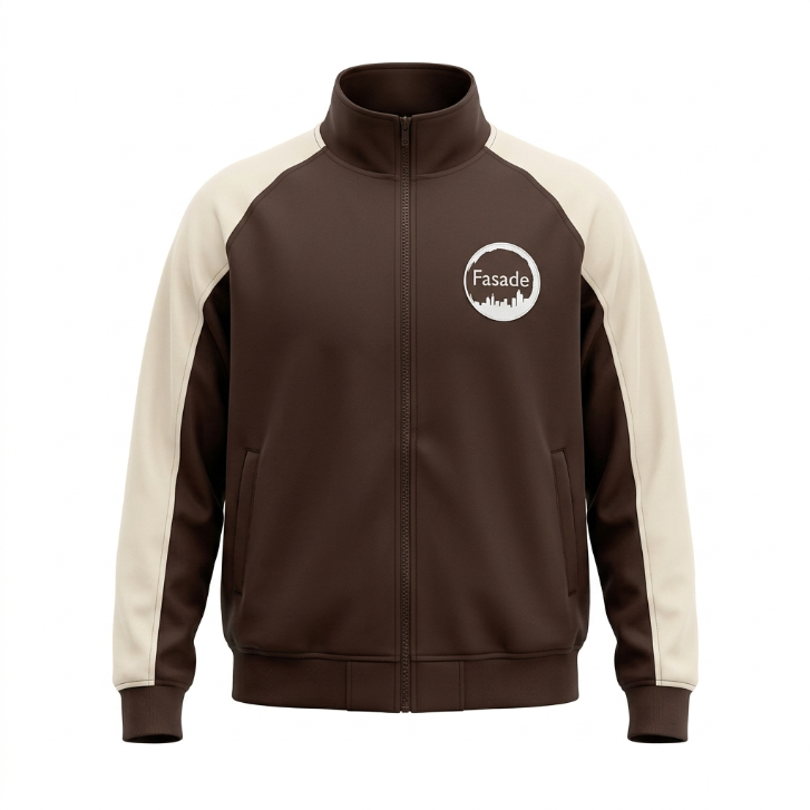 Fasade Colorblock Track Jacket Brown & Cream