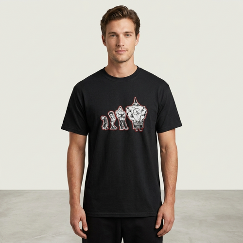 AAA Alstyle Character Evolution Graphic T-Shirt Black