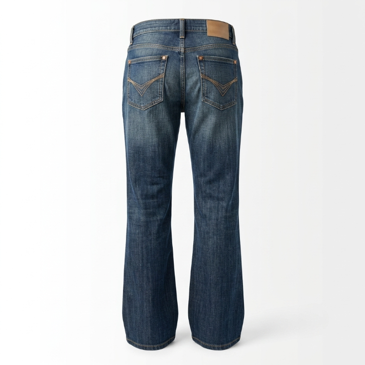 Five Four Men's Gold Distressed Dark Wash Jeans