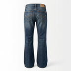 Five Four Men's Gold Distressed Dark Wash Jeans