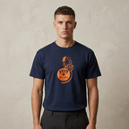 Five Four Riot Music Headphone Graphic T-Shirt Navy Blue