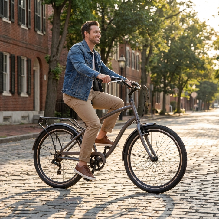 sixthreezero Around the Block Men's Cruiser Bike - Pewter Grey