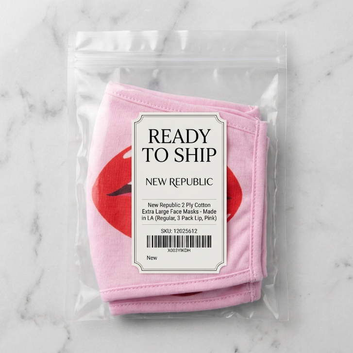 New Republic Lip Print Face Masks 9-Pack