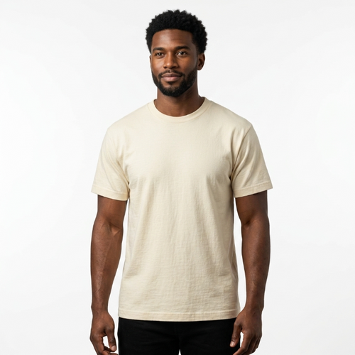 American Apparel Heavyweight Cotton T-Shirt - Cream - Style 1301