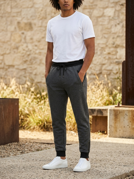 Kith Tokyo Charcoal Fleece-Lined Jogger Sweatpants