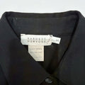 Barneys New York Black 100% Wool Knit Button Down Shirt Size S