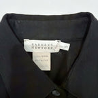Barneys New York Black 100% Wool Knit Button Down Shirt Size S